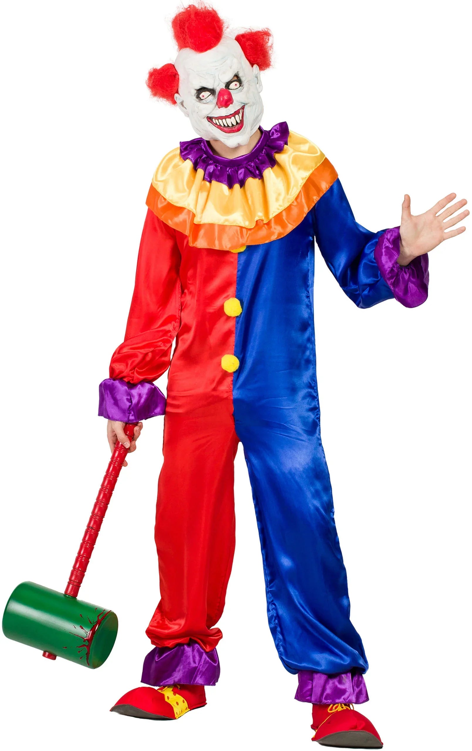 Disfraz de Payaso Terroríficamente Divertido para Hombre Payaso Kimokawaii